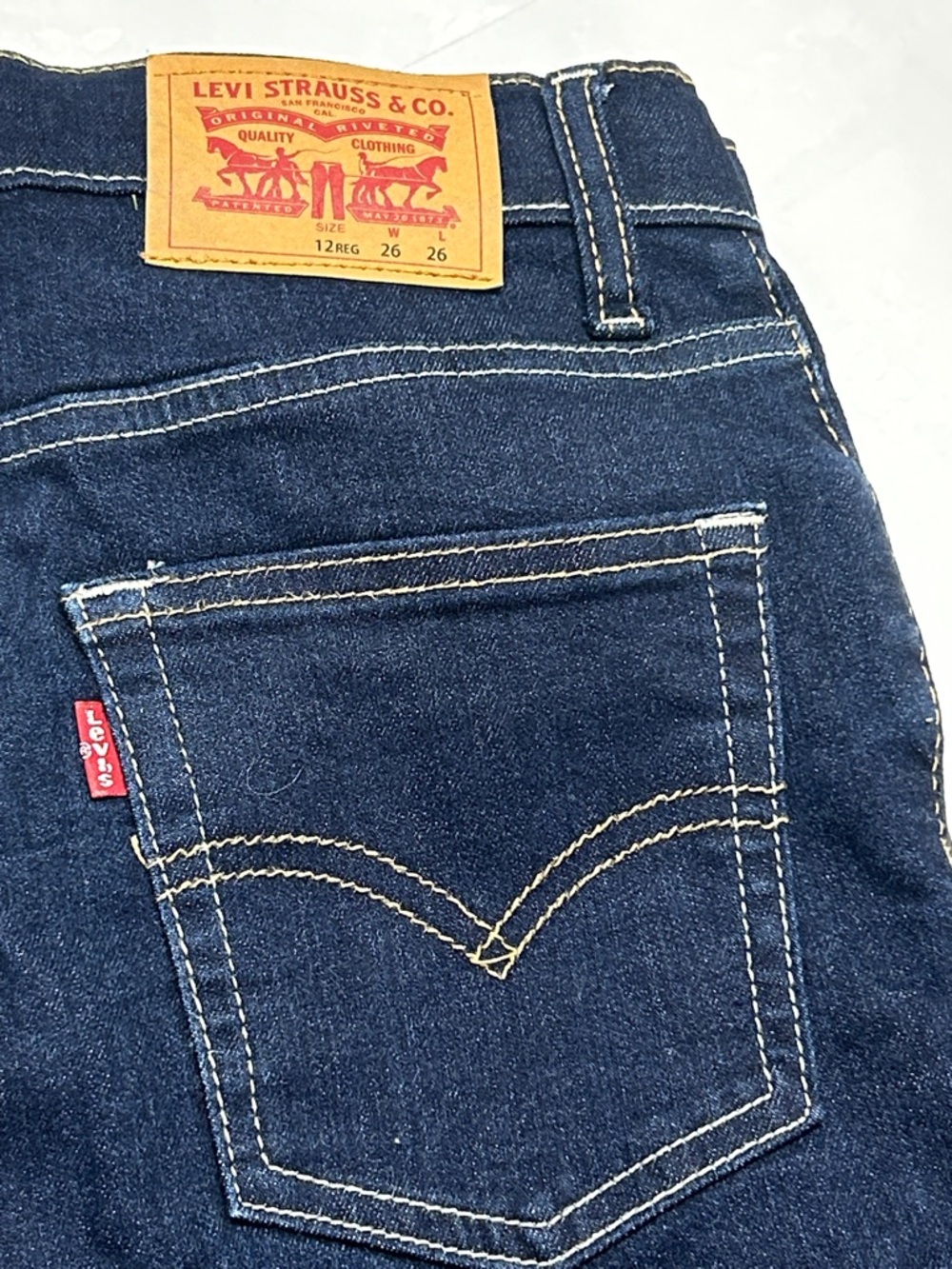 Levi's Kids Dark Indigo Straight Leg Jeans - Picture 2 of 5
